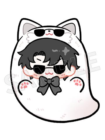 黑瞎子毛绒-气球暖暖星万圣节系列团子毛绒挂件系列