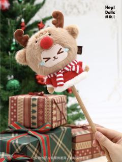 圣诞驯鹿毛绒按摩捶-资料图