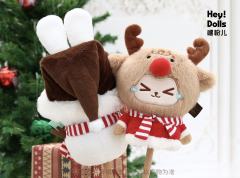 圣诞驯鹿毛绒按摩捶-资料图