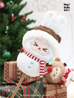 圣诞雪人毛绒按摩捶