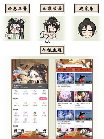 点赞＆加载＆进度条＆主题