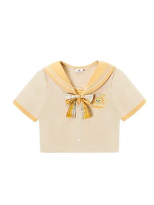 可琦安短袖衬衫-25上迪学院风