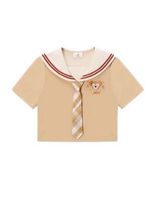 达菲短袖衬衫-25上迪学院风