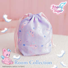 天使熊缎带束口袋（小号）-天使蜜糖房间系列家居用品-资料图