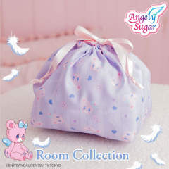 天使熊缎带束口袋（大号）-天使蜜糖房间系列家居用品-资料图