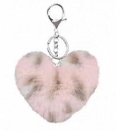 爱心毛球挂件-甜心豹
