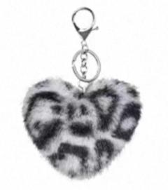 爱心毛球挂件-拽酷豹