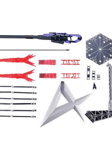 RG Hi-ν高达专用超米加火箭炮发射器&飞翼浮游炮展示套装