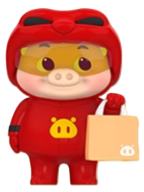 小隐藏款-外卖猪-红