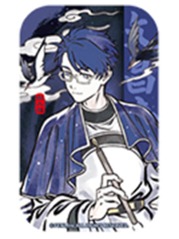 文昌帝君方形马口铁徽章-神仙同游系列