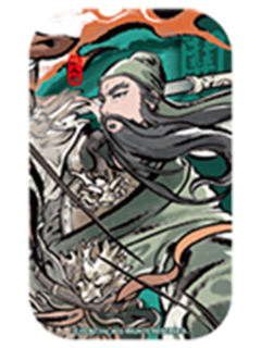 关圣帝君方形马口铁徽章-神仙同游系列