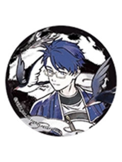 文昌帝君园形马口铁徽章-神仙同游系列