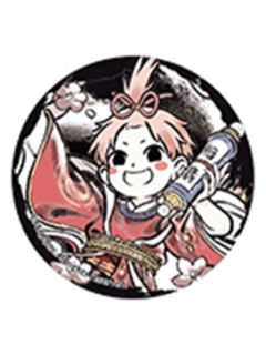 月老园形马口铁徽章-神仙同游系列