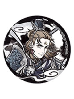 杨戬园形马口铁徽章-神仙同游系列