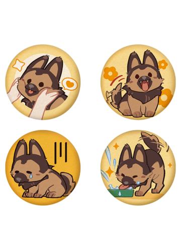 夏彦-绒绒日常系列Q版mini毛绒徽章套组