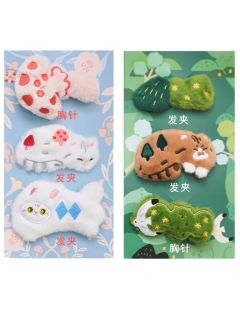 毛绒发夹胸针礼盒套装-资料图