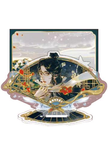 谢怜(半月星河)摆件-扇上生花系列