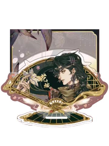 花城(砾沙驻影)摆件-扇上生花系列