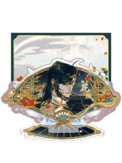 花城(半月星河)摆件-扇上生花系列