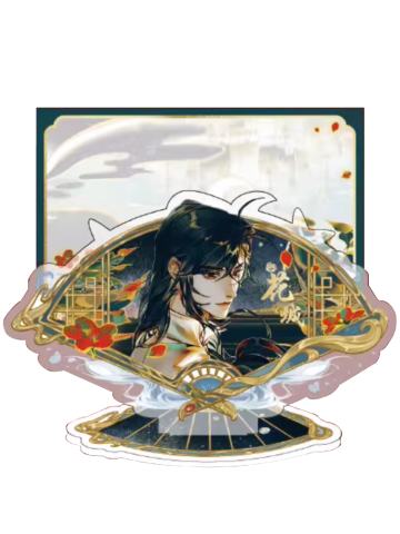 花城(半月星河)摆件-扇上生花系列