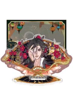 花城(血雨探花)摆件-扇上生花系列