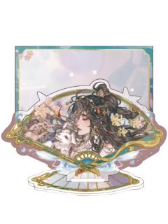 谢怜(月照疆影)摆件-扇上生花系列