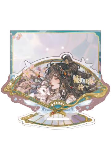 谢怜(月照疆影)摆件-扇上生花系列