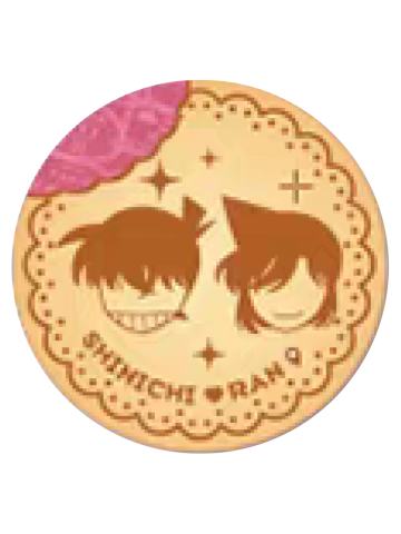 工藤新一&毛利兰(隐藏款)饼干造型徽章-广博M28食玩系列