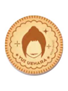 上原由衣饼干造型徽章-广博M28食玩系列