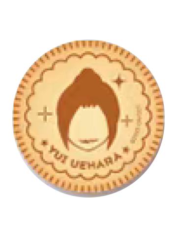 上原由衣饼干造型徽章-广博M28食玩系列