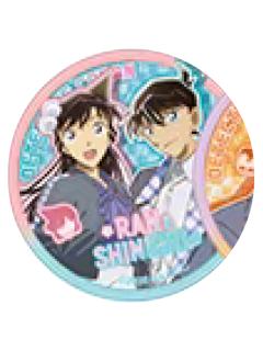 工藤新一&毛利兰75mm直径双闪徽章-广博M28食玩系列