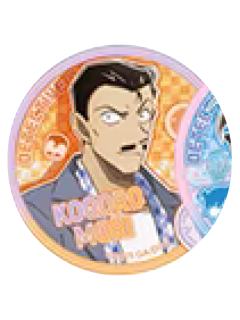 毛利小五郎75mm直径双闪徽章-广博M28食玩系列