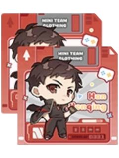 韩文清拍立得透卡套组-mini队服系列