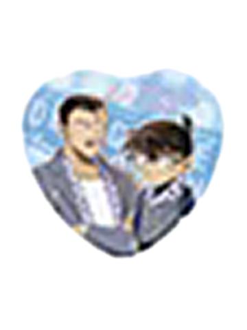 江户川柯南&毛利小五郎(隐藏款)心形吧唧-广博M28食玩系列