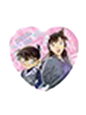 江户川柯南&毛利兰(隐藏款)心形吧唧-广博M28食玩系列