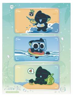 罗小黑(特殊款)-夏日大作战系列纸夹相卡