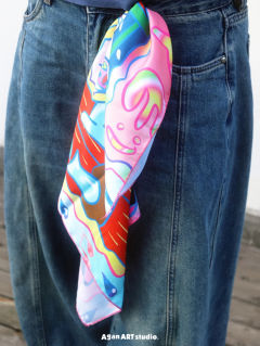 方巾「下雨的时候也不孤单」-资料图