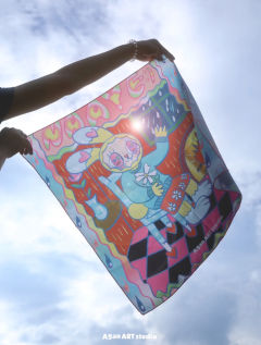 方巾「下雨的时候也不孤单」