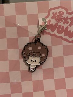 爆炸头mini挂件（白皮）