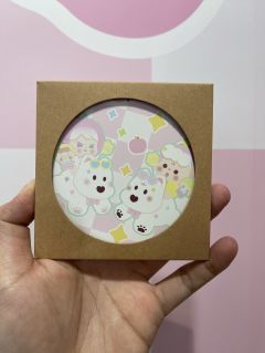 WUWU×幺幺十一小狗驾驾杯垫（粉果果）