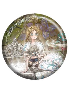 小女孩(花间奇遇)圆形徽章-奇幻秘境系列第二弹