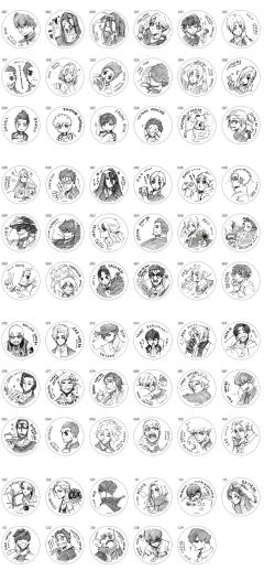 公主CAFE原画黑白吧唧第1弹