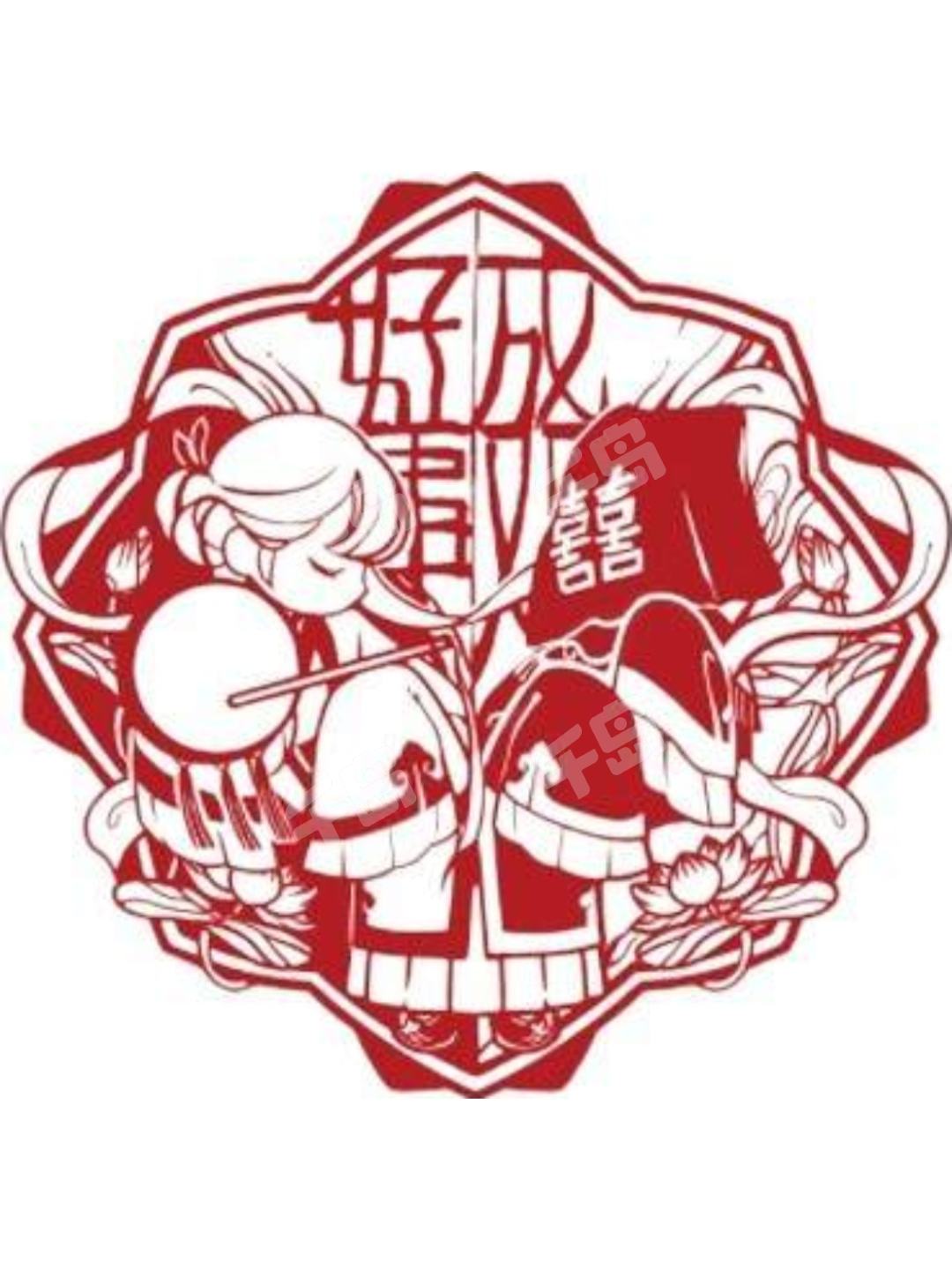 白灵淼&二神(好事成双)-新春系列窗花