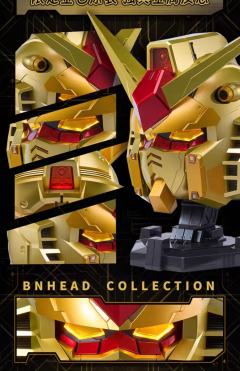 BN HEAD Collection RX-78-2 GUNDAM 元祖高达大尺寸头部模型摆件 金色-资料图