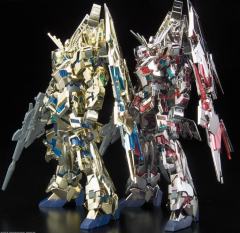 HGUC RX-0 独角兽高达3号机 菲尼克斯(毁灭模式) 金银电镀套装