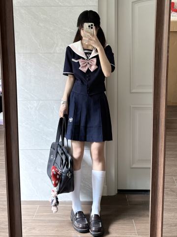 夏季收腰版型·水手服套装