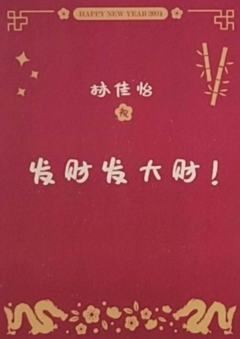 林佳怡 24新年祝福签