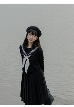 白三本浓绀黑色关西襟中间服-资料图